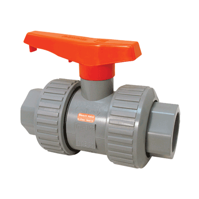 Nibco 1/2" CPVC Tru-Bloc True Union Ball Valve, EPDM O-rings, Socket/FPT Ends