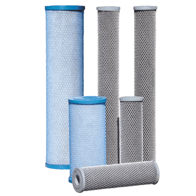 Product image - Premium Carbon Cartridges, Polyolefin Filter Media, 5 micron, 9-3/...