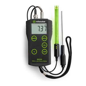 Milwaukee Instruments MW102 PRO+ 2-in-1 pH and Temperature Meter with ATC