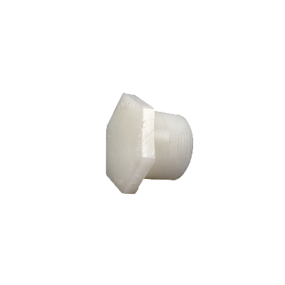 1" Plug, Male NPT, Natural, Polypropylene, Schedule 80