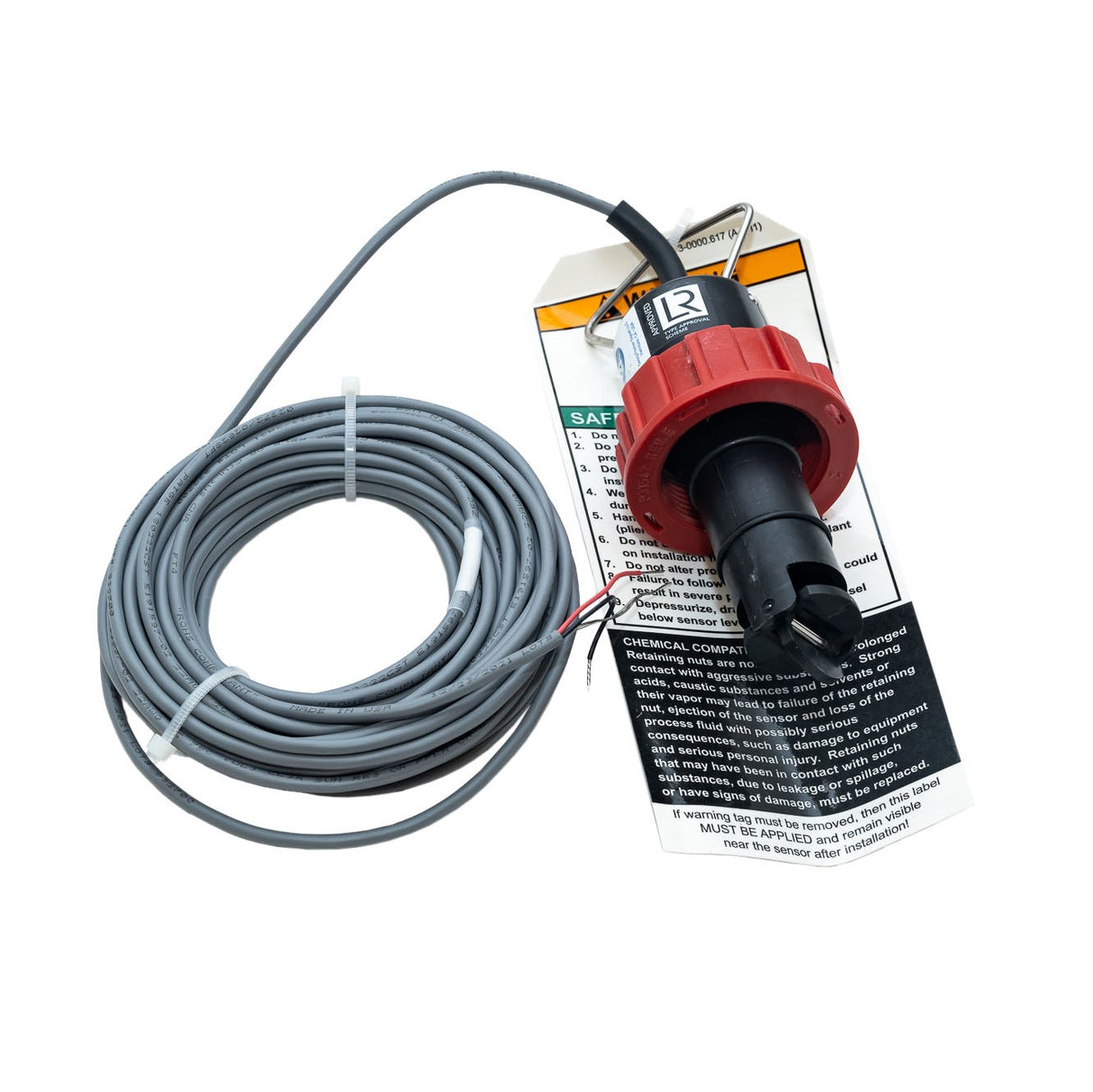 GF Signet P51530-P0 Series 515 Rotor-X Self-Powered Flow Sensor for 1/2" to 4" Pipe, Polypropylene Body, Black PVDF Rotor, Titanium Pin