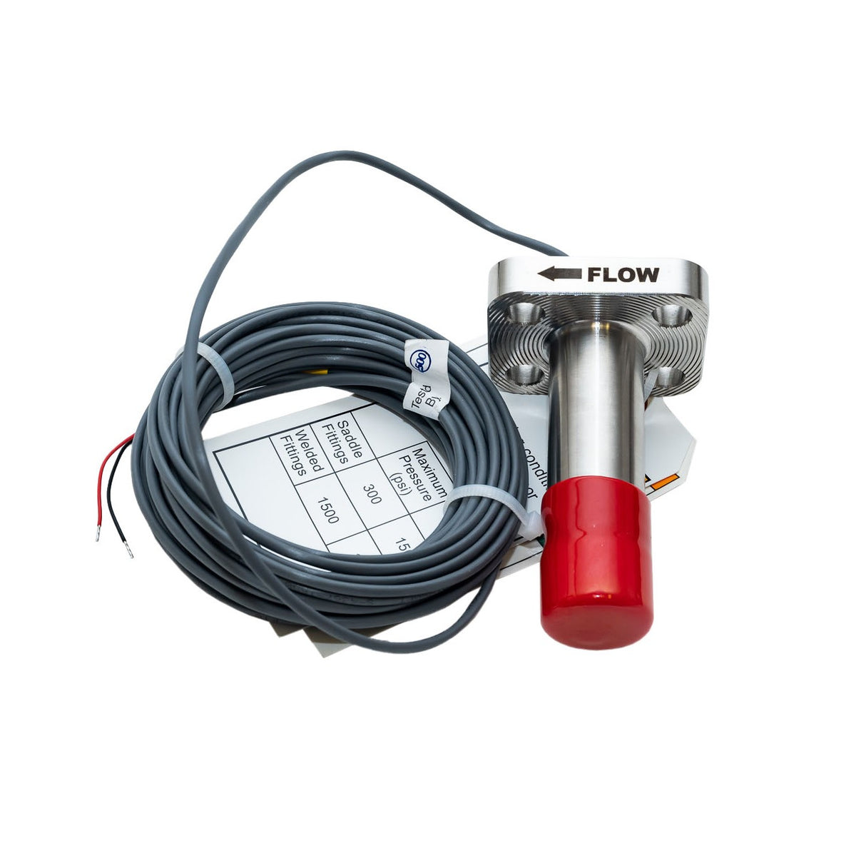 GF Signet P525-2 Series 525 Metalex Paddlewheel Flow Sensor for 1-1/4" to 12" Pipe, Tungsten Carbide Rotor Pin
