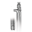 Series PF Drum Pump, 2.00" 316 Stainless Steel Tube, 1" Hose Barb Discharge, 316 Stainless Steel Shaft, FKM O-Ring, 40" Tube Length, 1.8 Maximum Specific Gravity