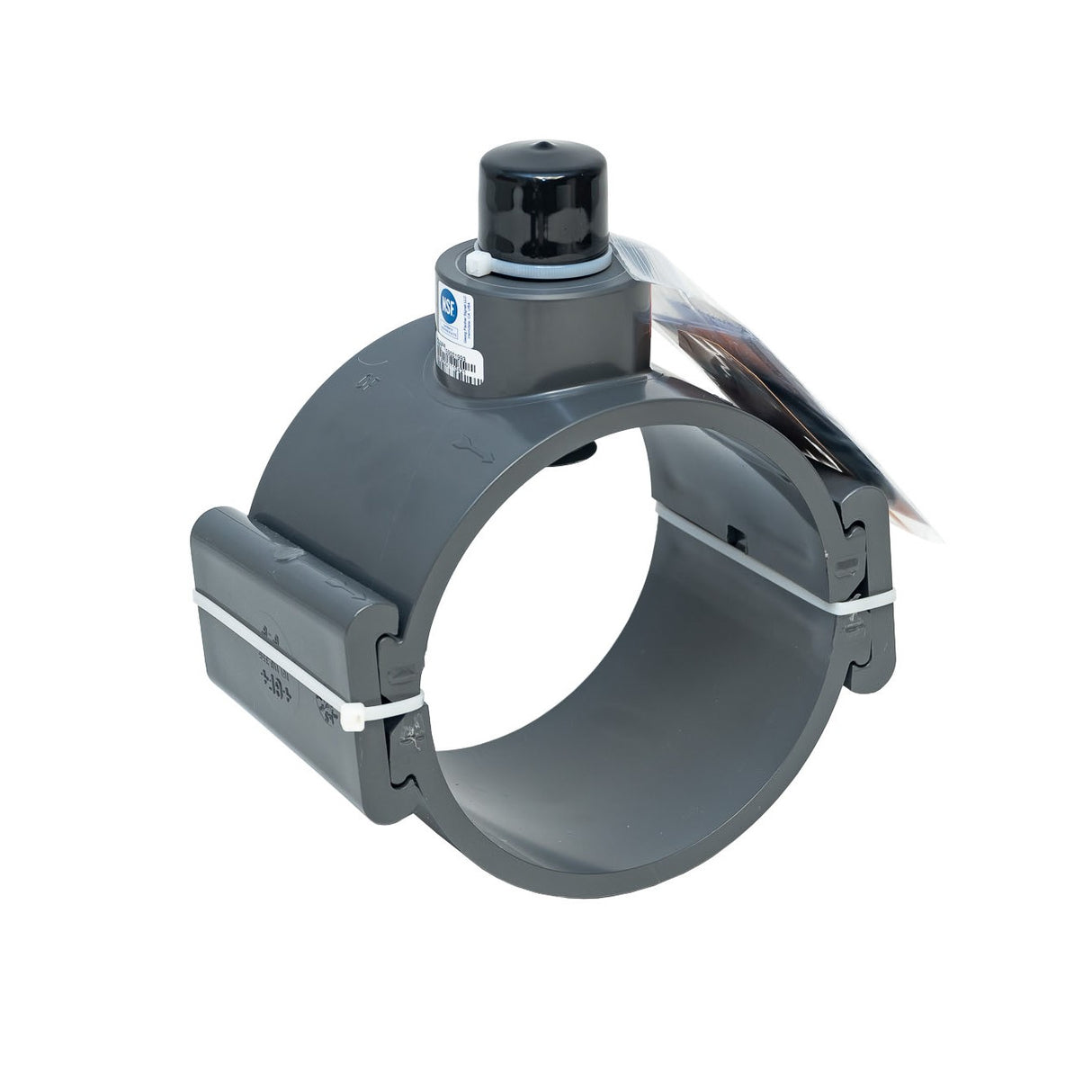 GF Signet PVUS060 6" PVC Installation Fitting Clamp-On Saddle