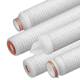 Graver Technologies QMC Series Filter Cartridge, 1 Micron, 30" Length, 222/Fin Single Open End with Silicone Seals