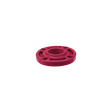 2" Flange, One-Piece Webbed Design, Female NPT, Red, PVDF, Schedule 80