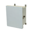 10x8x4 NEMA 4X Fiberglass Enclosure Quick-Release Latch Hinged Cover