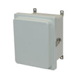 10x8x4 NEMA 4X Fiberglass Enclosure Raised Quick-Release Latch Hinged Cover