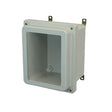10x8x4 NEMA 4X Fiberglass Enclosure Raised Lift-Off Screw Cover Window