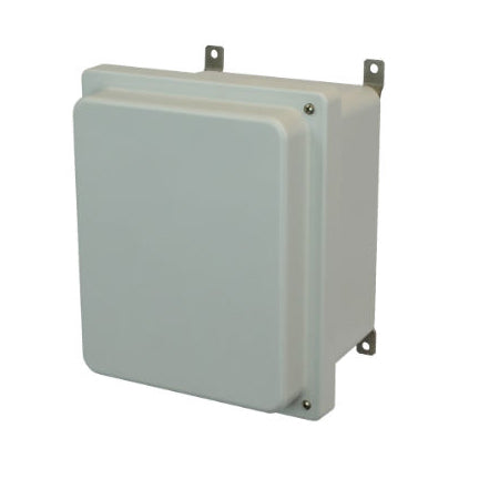 10x8x6 NEMA 4X Fiberglass Enclosure Raised Hinged Screw Cover