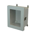 10x8x6 NEMA 4X Fiberglass Enclosure Twist Latch Hinged Cover Window