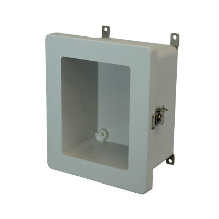 10x8x6 NEMA 4X Fiberglass Enclosure Twist Latch Hinged Cover Window