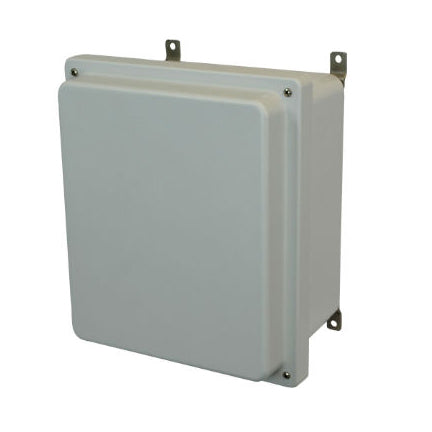 12x10x6 NEMA 4X Fiberglass Enclosure Raised Lift-Off Screw Cover