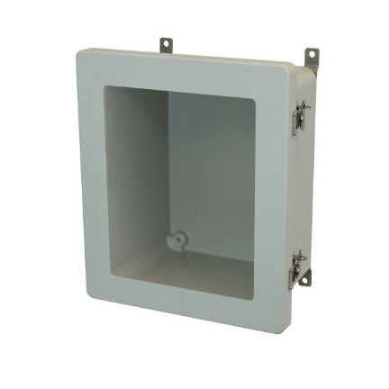 12x10x6 NEMA 4X Fiberglass Enclosure Twist Latch Hinged Cover Window