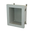 14x12x6 NEMA 4X Fiberglass Enclosure Twist Latch Hinged Cover Window