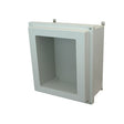 18x16x8 NEMA 4X Fiberglass Enclosure Raised Hinged Screw Cover Window
