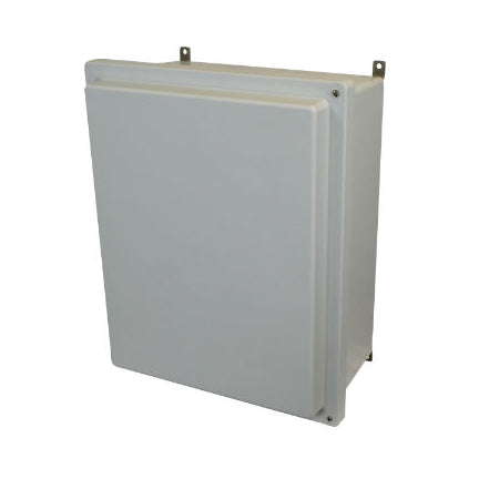 20x16x8 NEMA 4X Fiberglass Enclosure Raised Hinged Screw Cover