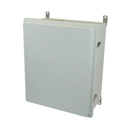 24x20x8 NEMA 4X Fiberglass Enclosure Raised Quick-Release Latch Hinged Cover