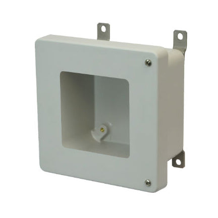 6x6x4 NEMA 4X Fiberglass Enclosure Hinged Screw Cover Window
