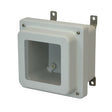 6x6x4 NEMA 4X Fiberglass Enclosure Raised Lift-Off Screw Cover Window