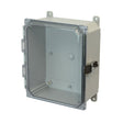 10x8x4 NEMA 4X Polycarbonate ENCL Quick-Release Latch CLEAR Hinged Cover FOOT MOUNT
