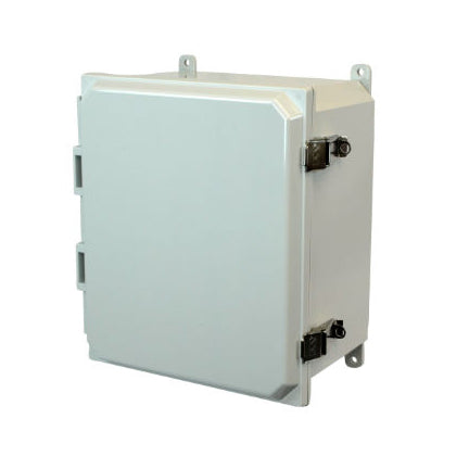 14x12x6 NEMA 4X Polycarbonate ENCL Quick-Release Latch Hinged Cover FOOT MOUNT
