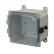 6x6x4 NEMA 4X Polycarbonate ENCL Quick-Release Latch CLEAR Hinged Cover FOOT MOUNT