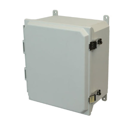 16x14x8 NEMA 4X Fiberglass Enclosure Quick-Release Latch Hinged Cover FOOT MOUNT