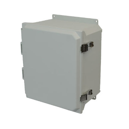 16x14x8 NEMA 4X Fiberglass Enclosure Quick-Release Latch Hinged Cover FLANGE MOUNT