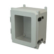 16x14x8 NEMA 4X Fiberglass Enclosure Quick-Release Latch Hinged Cover Window FOOT MOUNT