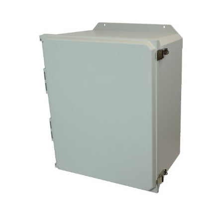 20x16x10 NEMA 4X Fiberglass Enclosure Quick-Release Latch Hinged Cover FLANGE MOUNT