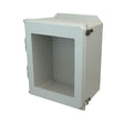 20x16x10 NEMA 4X Fiberglass Enclosure Quick-Release Latch Hinged Cover Window FLANGE MOUNT