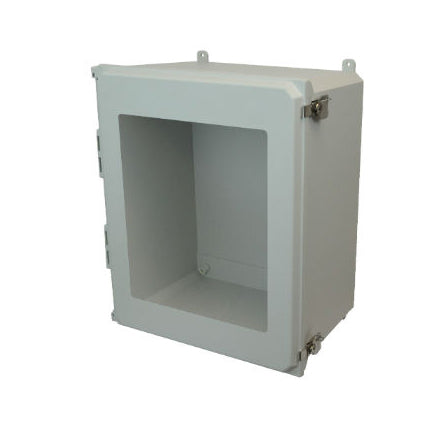 20x16x10 NEMA 4X Fiberglass Enclosure Twist Latch Hinged Cover Window FOOT MOUNT