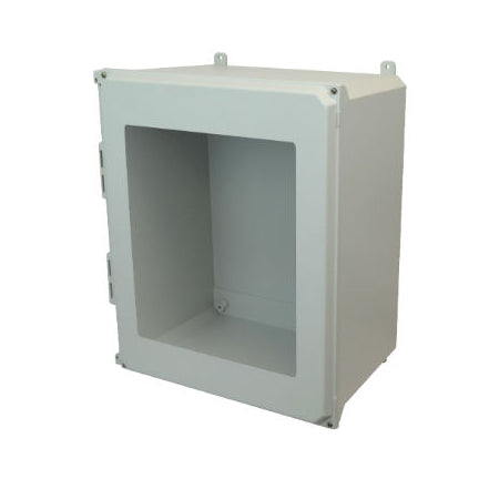 20x16x10 NEMA 4X Fiberglass Enclosure Lift-Off Screw Cover Window FOOT MOUNT