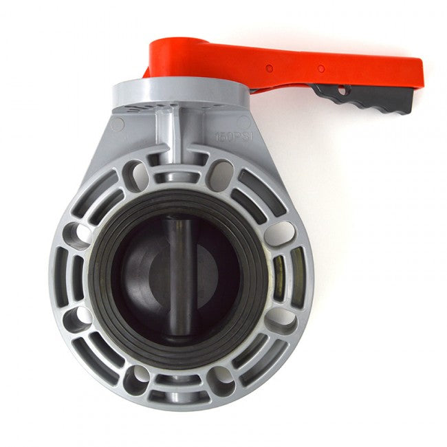 8" CPVC Butterfly Valve (SK-CBF-080) - EPDM / Lever Handle