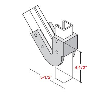 Champion Strut Channel Fitting - Bend to fit 1-5/8" strut, 5-1/2" L x 4-1/2" H, four holes per side CS-133