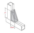 Champion Strut Channel Fitting - Grooved 4" H x 1-5/8" with channel fitting CS-135 (flat)