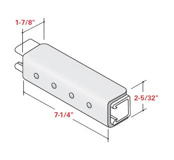 Champion Strut Channel Fitting - Four-hole, strut fitting, 7-1/4" W x 2-5/32" H x 1-7/8" W CS-200