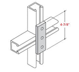 Champion Strut Channel Fitting - Flat 4-7/8", three-hole, rectangular fitting CS-2502P