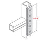 Champion Strut Channel Fitting - Flat 8-1/8", five-hole, rectangular fitting CS-2506V