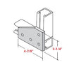 Champion Strut Channel Fitting - Flat 4-7/8" x 3-1/4", four-hole, five-sided fitting CS-2516V