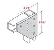 Champion Strut Channel Fitting - Flat 4-7/8" x 4-7/8", six-hole, five-sided fitting CS-2520V