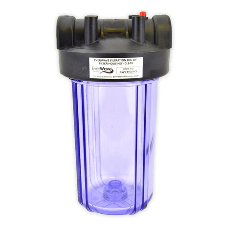 10" EverWave Big Clear Filter Housing - 1" IN/OUT, 4-1/2" Dia. (EVW-H-45-10-CL)