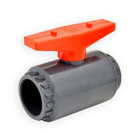 1-1/4" Flui-PRO PVC Compact Ball Valve - Gray / Socket (FP-GS-012