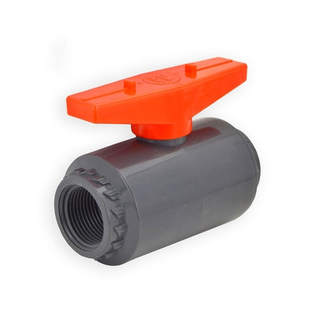 3/4" Flui-PRO PVC Compact Ball Valve - Gray / Threaded (FP-GT-007)
