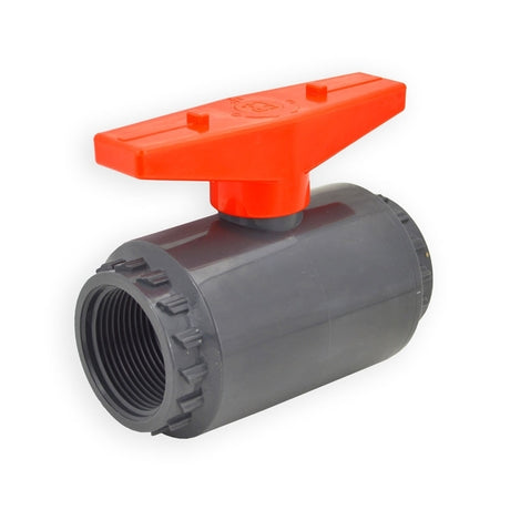 1-1/4" Flui-PRO PVC Compact Ball Valve - Gray / Threaded (FP-GT-012)