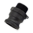 1-1/2" x 1-1/4" Flui-PRO PP Camlock Fitting - Male Camlock x MNPT (FP-PP-F-150/125)