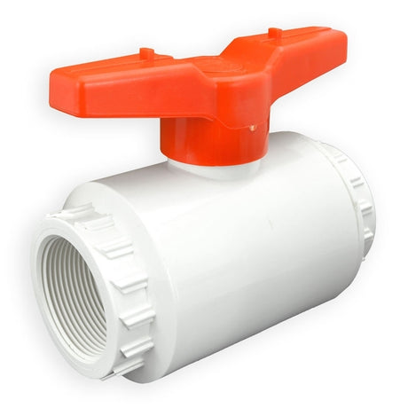 2-1/2" Flui-PRO PVC Compact Ball Valve - White / Threaded (FP-WT-025)