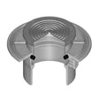 1-1/2X5  LabWaste CPVC Floor Cleanout w/Stainless Steel Adjustable Round Top, Solid Access Cover (LW1510-015S)