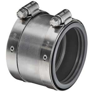 8" LabWaste CPVC  Elastomer No- Hub Coupling - Glass/IPS Pipe  (P093-080) 